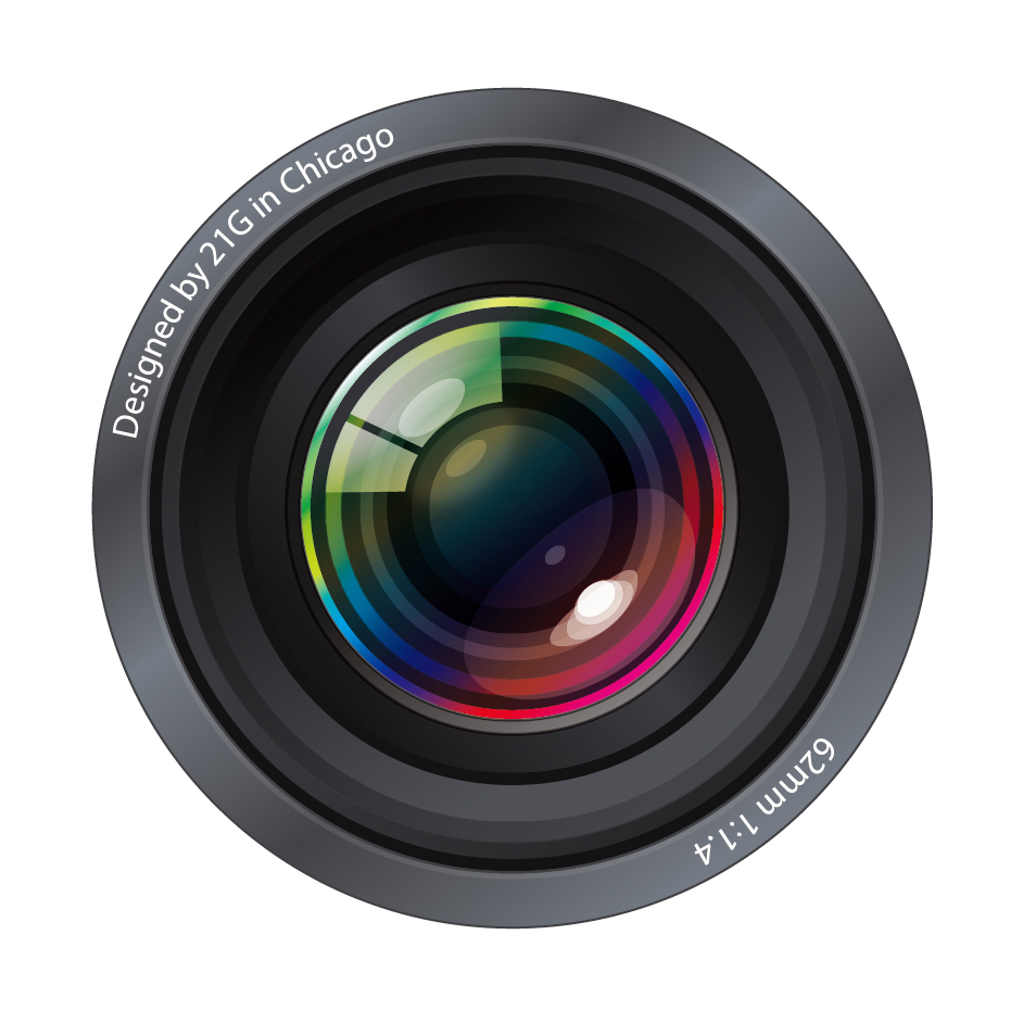 リアルなカメラレンズのクリップアート Ultra Realistic Camera Lenses イラスト素材 絶景ビデオグラファーhenmi